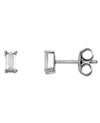 rechteckige zirkona ohrstecker silber
