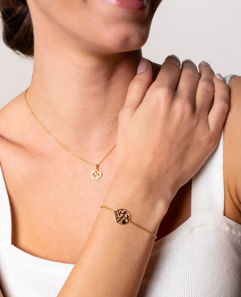 Anker armband mit runden mittelteil baum des lebens