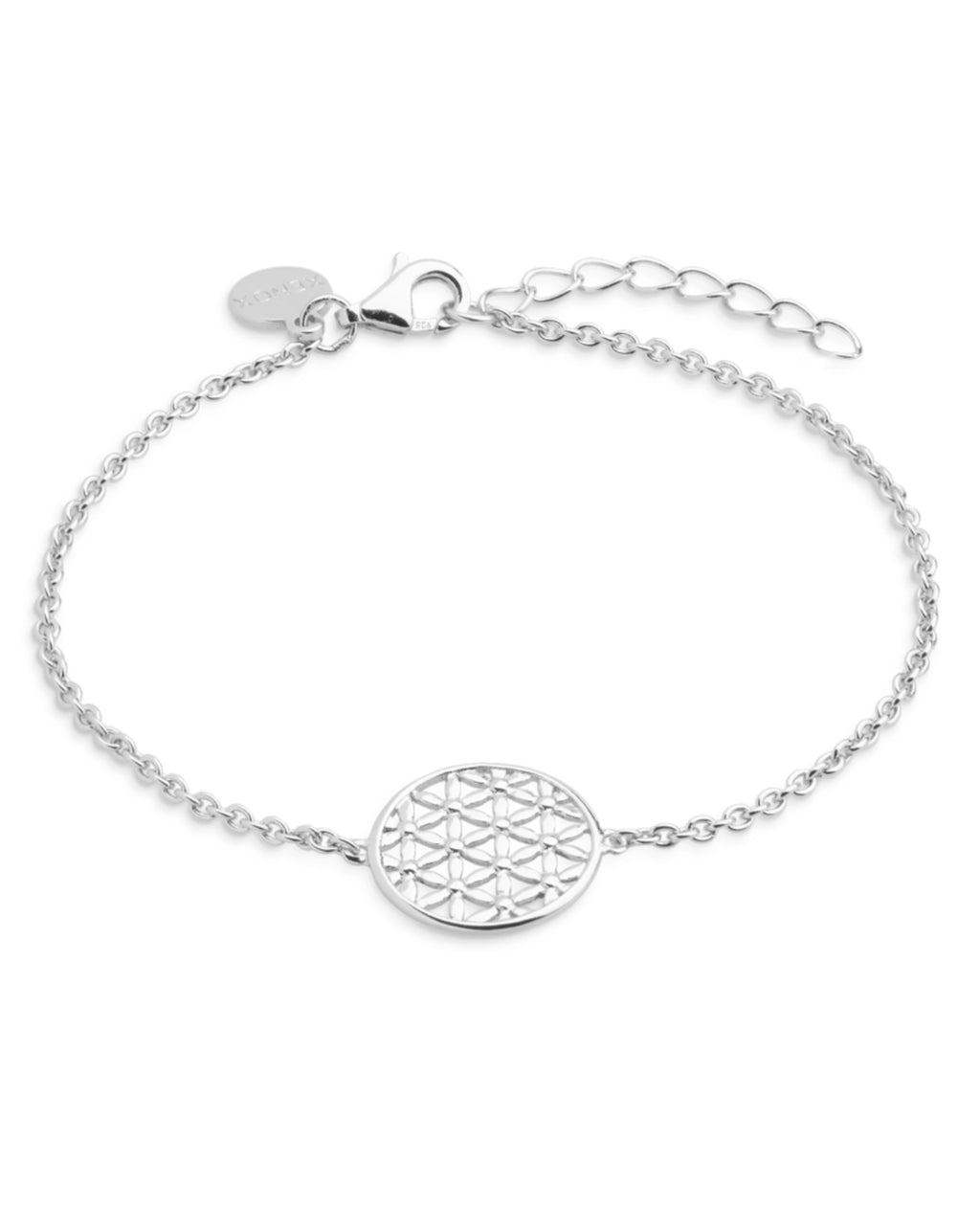 Anker armkette rundes mittelteil blume des lebens
