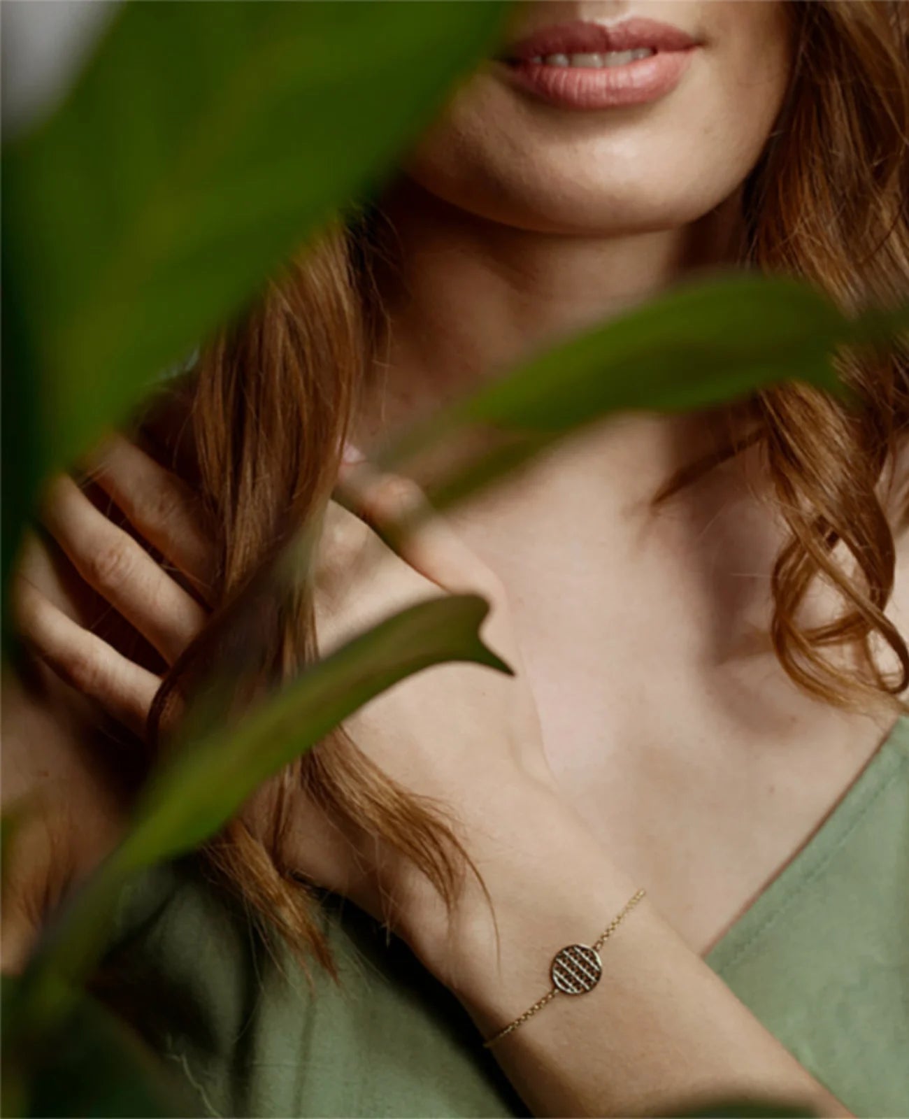 Anker armkette rundes mittelteil blume des lebens