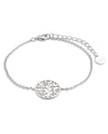 anker armband mit runden mittelteil Lebensbaum und zirkonia steinen
