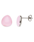 tropfenförmige rosa stein ohrstecker