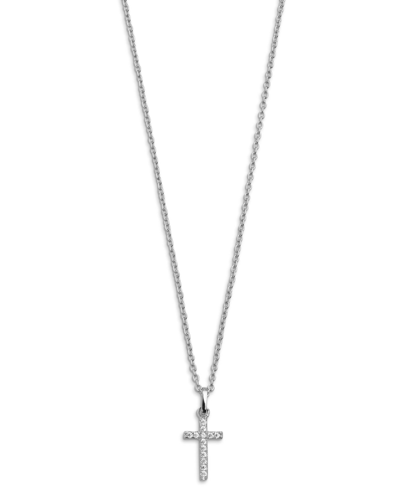 ankerkette mit kleinen kreuz anhänger voll mit steinen besetzt