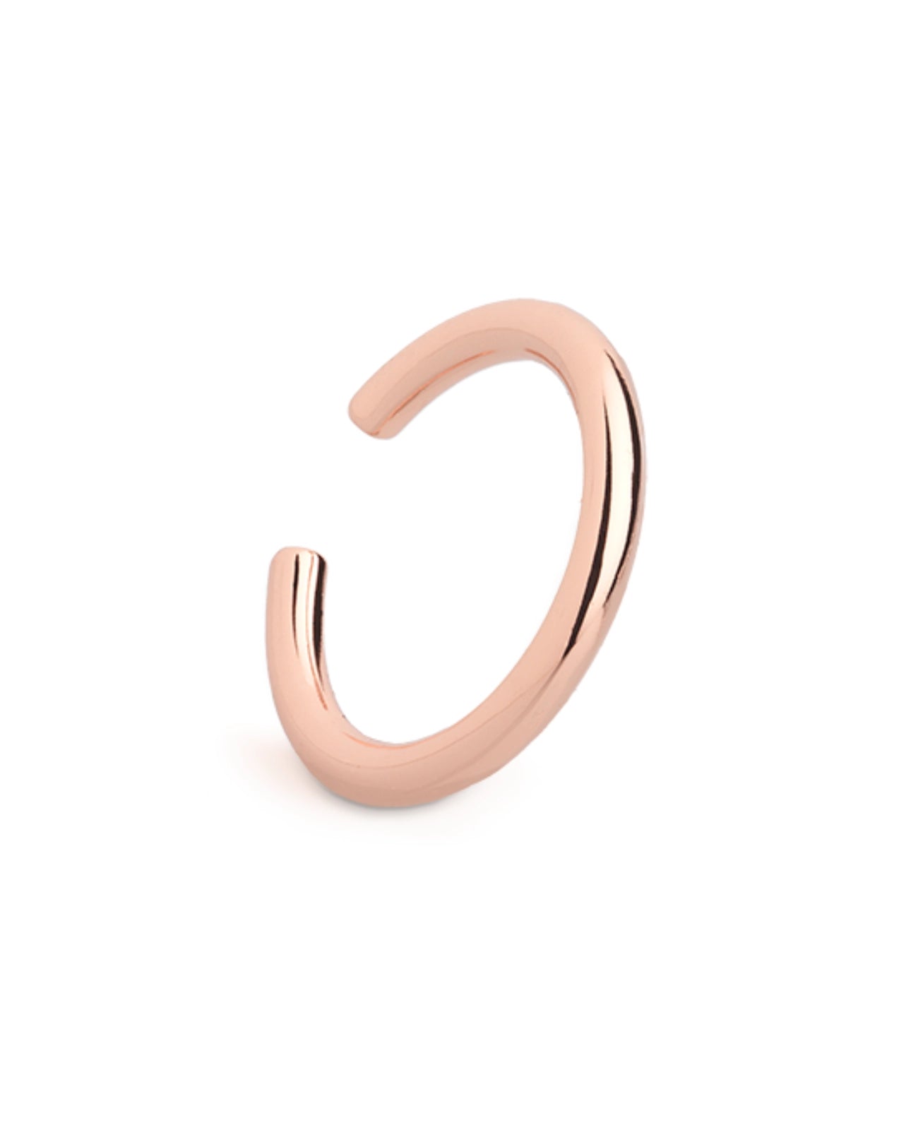 einfacher runder ohrcuff rosefarben