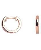 runde kantige creolen glänzend rosegold