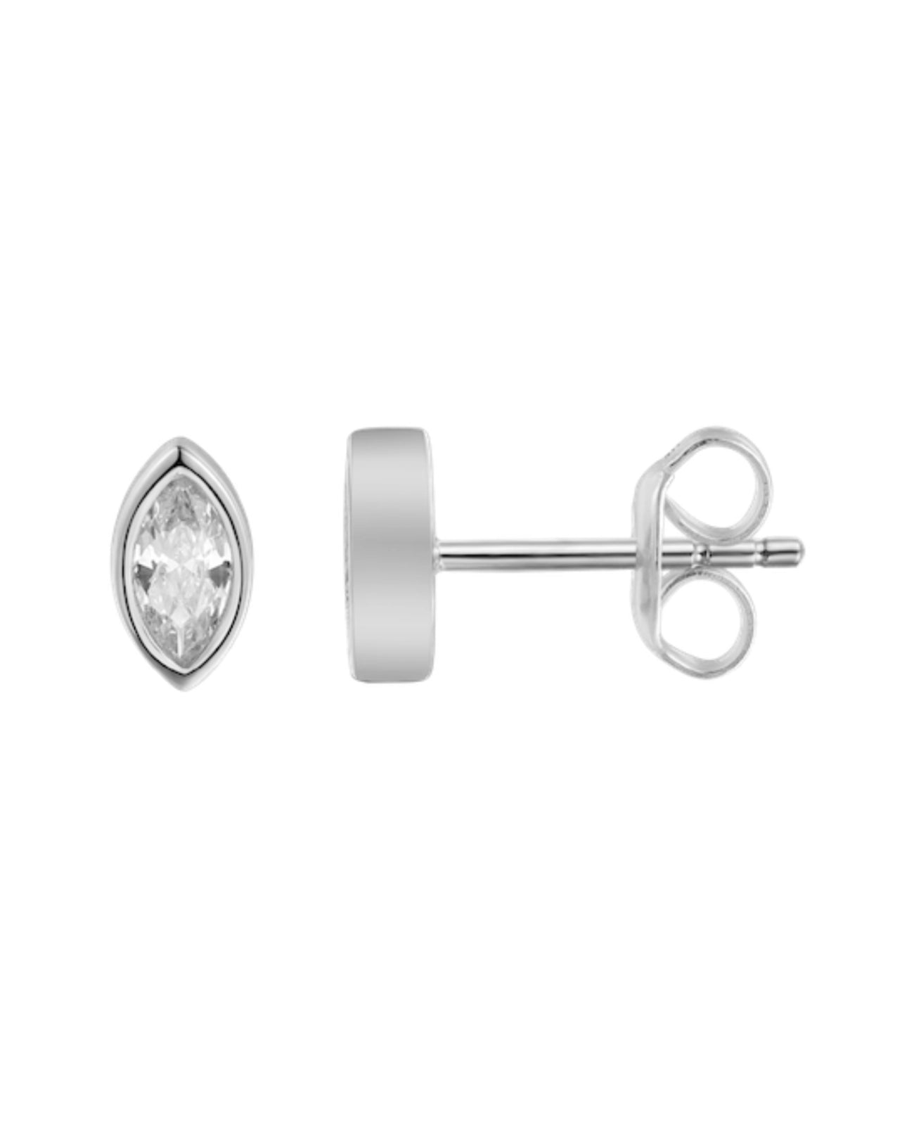ohrstecker mit navettechschliff zirkonia stein